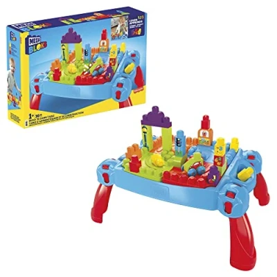 Afbeelding van MEGA Bloks Tafel mobile bouw en leer 30 blokken Bouwstenen