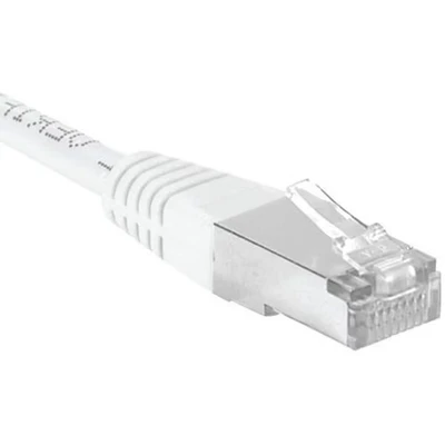 Afbeelding van Exertis Connect Patchkabel F/UTP, CAT.6a, wit, 3,0 m Voor 10 Gigabit/s, met extra slanke knikbeveiliging (F/UTP, CAT6a, 3 m), Netwerkkabel