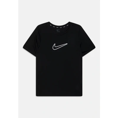 Afbeelding van NIKE one girls&#039; dri fit short sleev Training t shirt korte mouw meisjes Zwart, wit