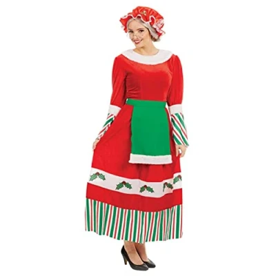 Afbeelding van Fun Shack Dames klederdrachtkostuum kerstmoeder, maat XXL