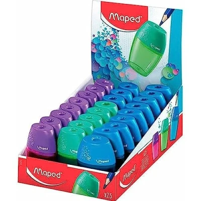 Afbeelding van Puntenslijper Maped Shaker 1 gaats display á 25 stuks assorti
