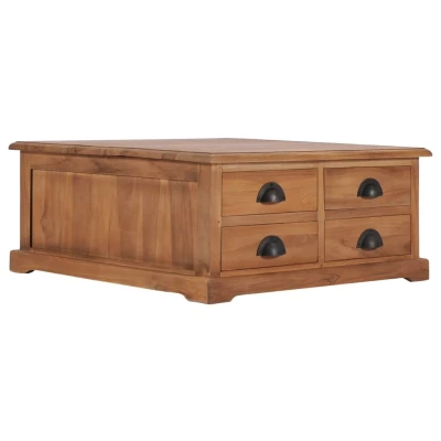 Afbeelding van Salontafel 68x68x30 cm massief teakhout