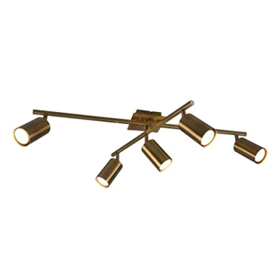 Afbeelding van TRIO MARLEY Plafondlamp Oud messing excl. 5x GU10 3W
