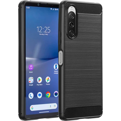 Afbeelding van imoshion Hoesje Geschikt voor Sony Xperia 10 V Siliconen Brushed Backcover Zwart