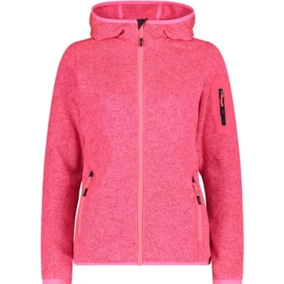 Afbeelding van CMP Knit tech damesjack met vaste capuchon 3H19826 fleecejack voor dames