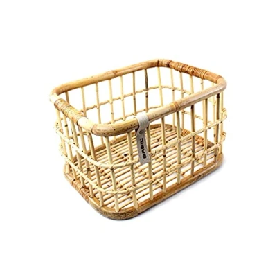 Afbeelding van Basil Green Life Rotan Fietsmand 30 l Bruin