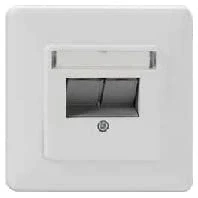 Afbeelding van Rutenbeck UM Cat.6A#139112071 Netwerkdoos Inbouw (in muur) Inzet met centraalstuk en frame Wit