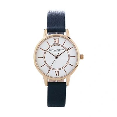 Afbeelding van Olivia Burton Wonderland Black &amp; Gold OB15WD59 Horloge Leer gGoud 30mm