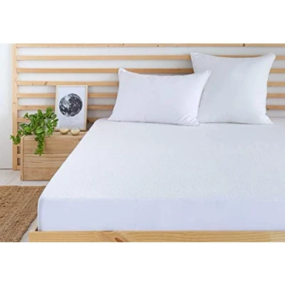 Afbeelding van Todocama Matrasbeschermer/matrashoes, verstelbaar, badstof, waterdicht en ademend. (alle afmetingen beschikbaar). (bed 200 x 190/200 cm)