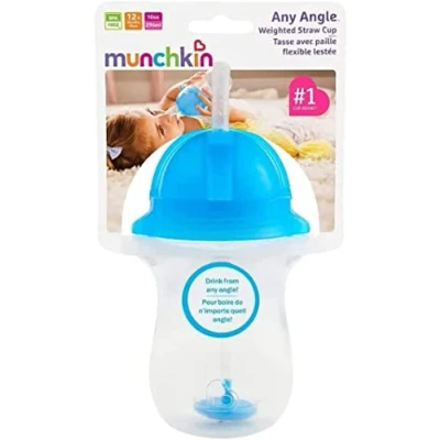 Image de Munchkin Click Lock Tip &amp; Sip Gobelet Avec Paille, Gobelets Pour Bébés Et Tout Petits Sans Bpa, Anti Fuite, Bleu