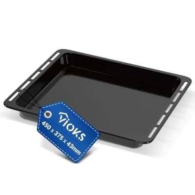 Afbeelding van VIOKS Whirlpool 481010657928 Bakplaat, 45 x 37 cm, diepe vetpan, emaille anti aanbaklaag, ovenaccessoires en
