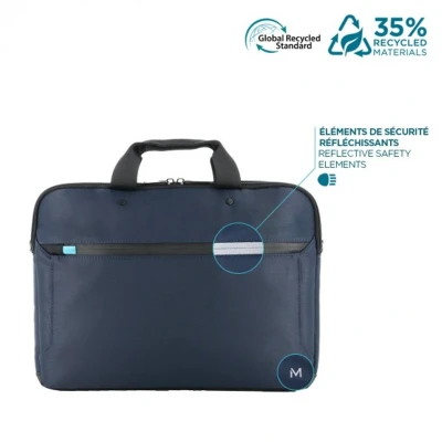 Afbeelding van Mobilis Executive 4 Draagtas voor notebook compact, toploading, 35% recycled 11&quot; 14&quot; marineblauw, zwart
