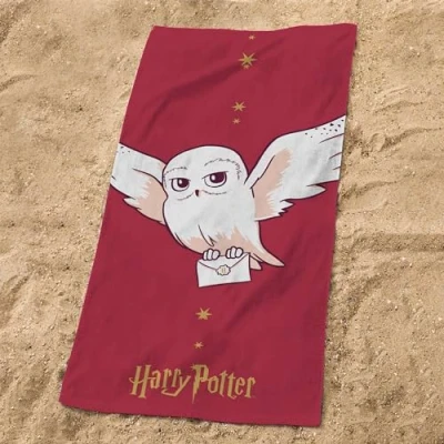 Afbeelding van Harrry Potter Strandlaken, Hedwig 75 x 150 cm Katoen