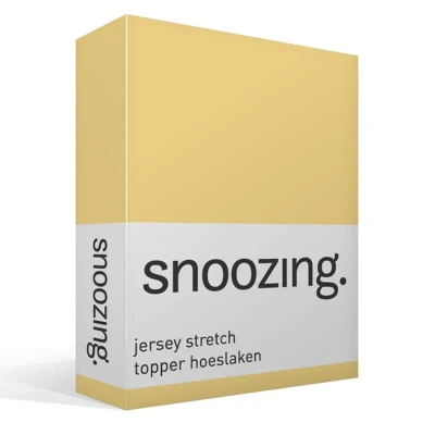 Afbeelding van Snoozing Jersey Stretch Topper Hoeslaken Tweepersoons 140/150x200/220 cm Geel