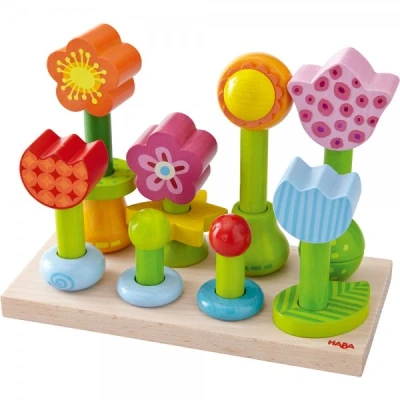 Afbeelding van HABA Steckspiel Blumengarten Houten speelgoed voor kinderen, Maat: One Size, Multi coloured