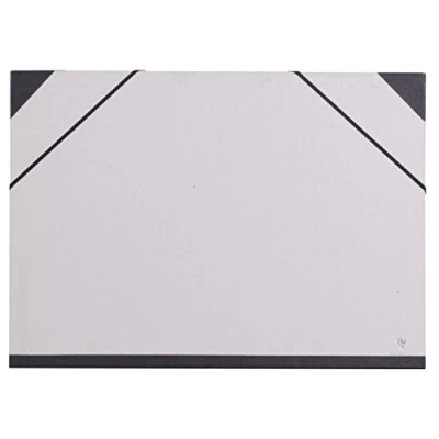 Afbeelding van Clairefontaine 44610C een tekenkarton met elastieksluiting, 37 x 52 cm, grijs