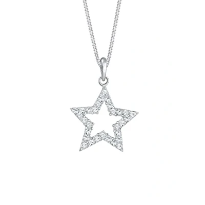 Afbeelding van Elli ÉTOILE DE Cristal Ketting, Dames, Maat: 45, Weiß