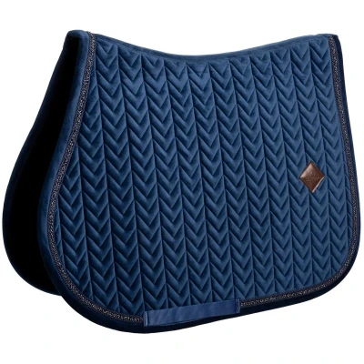 Afbeelding van Kentucky Zadeldekje Velvet Mini Pearls Springen Navy Full Agradi.be