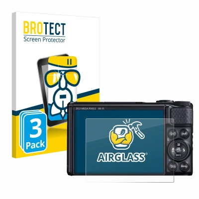 Afbeelding van BROTECT Screenprotector voor Canon PowerShot SX740 HS Folie Beschermfolie Beschermglas transparant (3 Stuks)