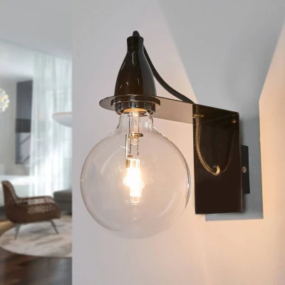 Afbeelding van Zwarte design wandlamp Minimal