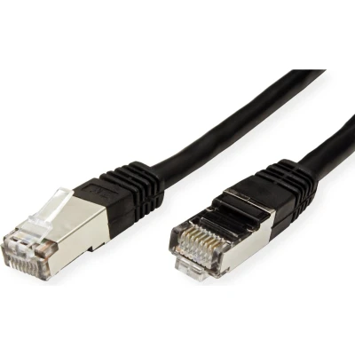 Afbeelding van VALUE Patchkabel Cat.6 (Class E) S/FTP (PiMF), zwart, 1,5 m