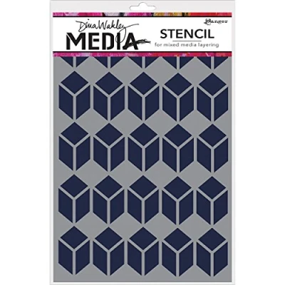 Afbeelding van Ranger Dina Wakley MEdia Stencils Stacked Squares (MDS52449)