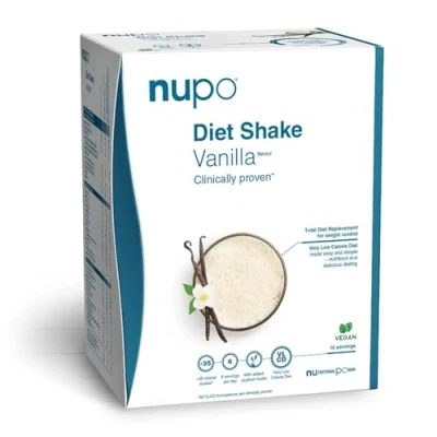 Afbeelding van NUPO Diet Shake Vanille Premium voor gewichtsverlies, complete maaltijdvervanger 10 porties, veganistisch, glutenvrij, GMO vrij