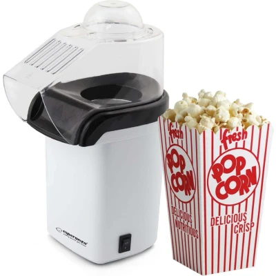Afbeelding van Esperanza EKP005W Popcornmaker Hetelucht popcorn machine zonder olie 1200 Watt 27 cm