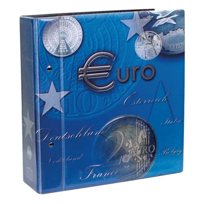 Afbeelding van Safe Safe, TOPset, Album (4 rings) voor 2 Euromunten zonder capsules 2004/13 Designprint afm: 230x250x80 mm. per st.