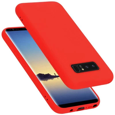 Afbeelding van Cadorabo Hoesje geschikt voor Samsung Galaxy NOTE 8 in LIQUID ROOD Beschermhoes gemaakt van flexibel TPU silicone Case Cover