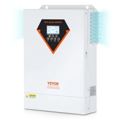 Image de VEVOR Onduleur Hybride 5500 W Solaire Chargeur Hors Réseau à Onde Sinusoïdale Pure 230 V CA avec Contrôleur de Charge MPPT 100 A Intégré, Hybride, Utilitaire,