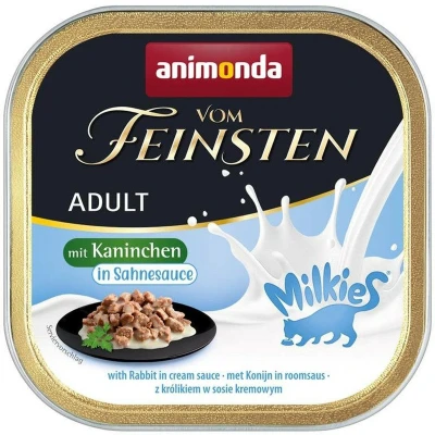 Afbeelding van Voordeelpakket animonda Vom Feinsten Adult Milkies in Saus 32x / 36x 100 g Konijn roomsaus (32 x 100g)