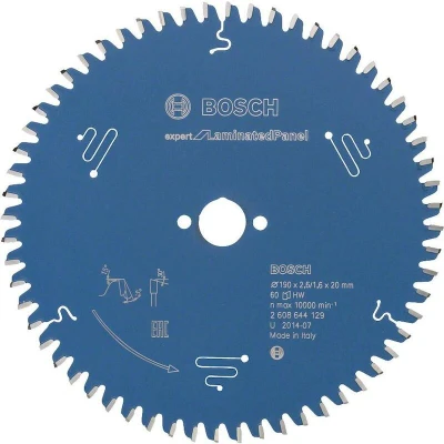 Image de BOSCH 2608644129 lame de scie circulaire Expert pour panneaux stratifiés, 190 x 20 2.6 mm, 60T