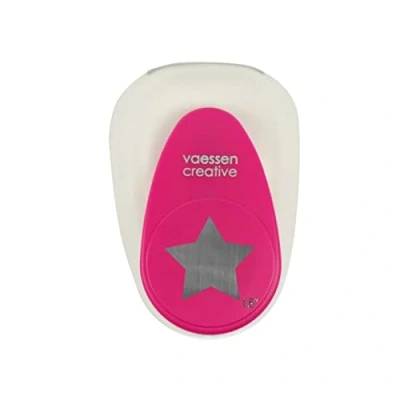 Afbeelding van Vaessen Creative Papierperforator, maat L, ster, voor doe het zelfprojecten, scrapbooking, kaarten maken en meer