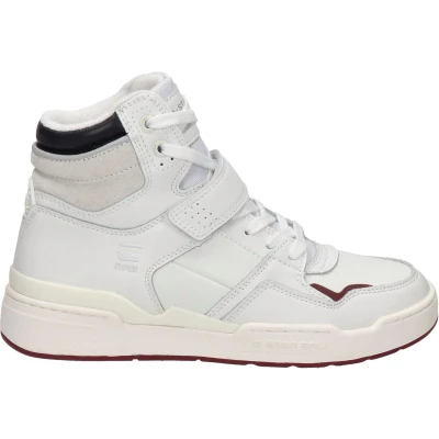 Afbeelding van G Star Attacc MID LEA W Sneakers hoog, Dames, Maat: 36, White Leer/ synthetisch