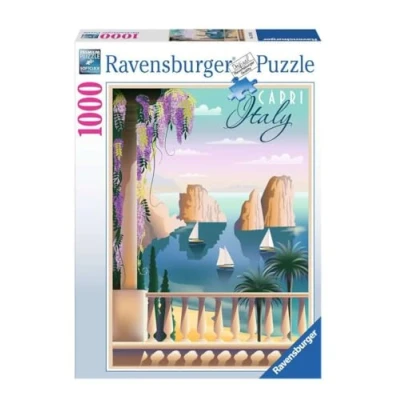 Afbeelding van Ravensburger puzzel Postcard from Capri, Italy Legpuzzel 1000 stukjes