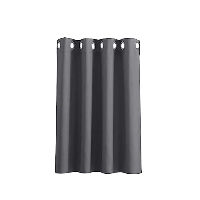 Afbeelding van PONY DANCE Verduisteringsgordijn Gordijnen voor kleine ramen, warmte isolerend, met oogjes, decoratie keuken, slaapkamer, blokkeren licht en warmte, breedte 132 cm x hoogte 90 cm, grijs, 1