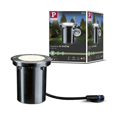 Afbeelding van PAULMANN 93908 Verlichtingssysteem Plug&amp;Shine LED buiteninbouwlamp 6 W Warmwit Zilver
