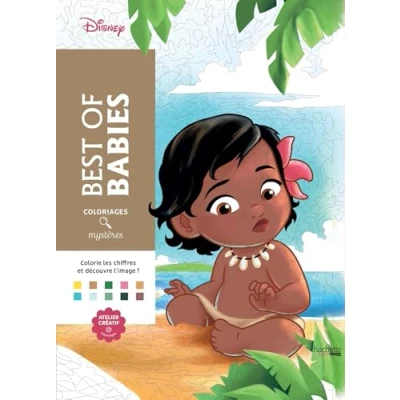 Afbeelding van Disney Coloriages Mystères Best of Babies Kleuren op nummer Hachette Kleurboek voor volwassenen