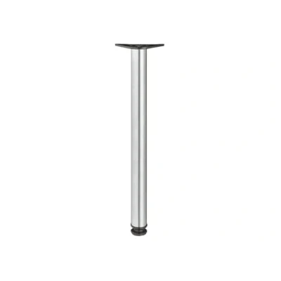 Afbeelding van Gedotec Tafelpoten, roestvrijstalen look, diameter 60 mm, extreem stabiel, 1 stuk, in hoogte verstelbaar, 710 mm + 30 incl. bevestigingsmateriaal, tafelpoten van metaal,