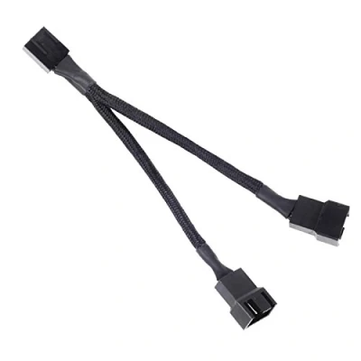 Image de SilverStone CPF01 Répartiteur d&#039;alimentation de ventilateur MLI à 4 broches (F) pour (M) 10 cm noir