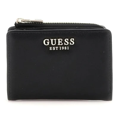 Afbeelding van GUESS Portemonnee Talent SLG Zip Around Card Case Black Zwart