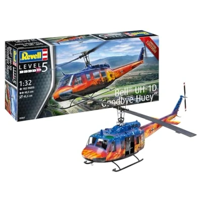 Afbeelding van 1:32 Revell 03867 Bell UH 1D &quot;Goodbye Huey&quot; Limited Edition! Plastic Modelbouwpakket