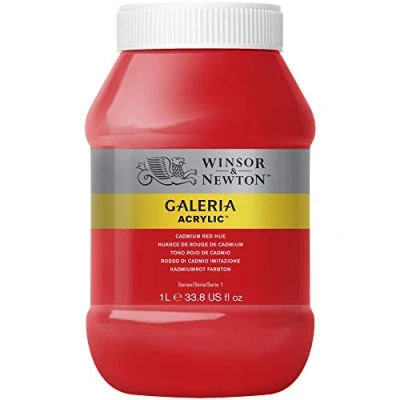 Afbeelding van Winsor &amp; Newton Acrylverf Galeria 1 l cadmiumrood