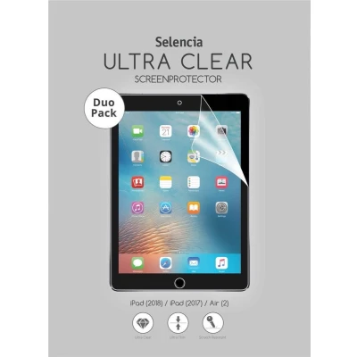 Afbeelding van Selencia Screenprotector Geschikt voor iPad 2017 (5e generatie) / 6e generatie (2018) Air 2 Duo Pack Ultra Clear tablet