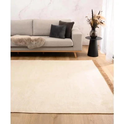 Afbeelding van Viscose Vloerkleed Gem Wit 140x200 Cm