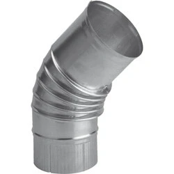 Afbeelding van Burgerhout aluminium bocht 45 graden 80 mm