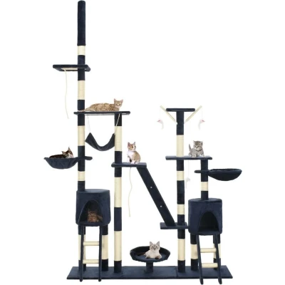 Afbeelding van vidaXL Kattenkrabpaal met sisal krabpalen 230 250 cm blauw
