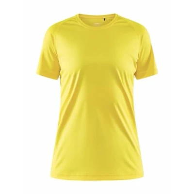 Afbeelding van Craft Core Unify T shirt d&#039;entraînement pour femme M Citrus Vêtement de sport en polyester recyclé Coutures latérales incurvées à séchage rapide