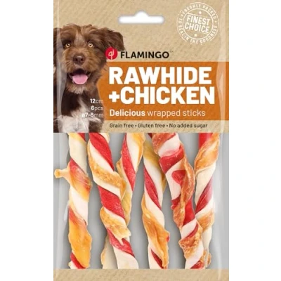Afbeelding van Flamingo R&#039;hide Snack Honden Staaf Multicolor Met Kip 7/8mm 12cm 6st 70gr 210733